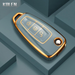 Uus TPU auto kaugjuhtimispuldi v&otilde;tme korpuse kate Ranger C-Max S-Max Focus Galaxy Mondeo Transit Tourneo kohandatud v&otilde;tmeta kaitsme jaoks must