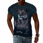 Suvemood Uus King Of The Jungle Lion graafilised T-s&auml;rgid Meestele 3D Isiksuse Loomingulise Trendiga Loomamustriga T-s&auml;rgid S