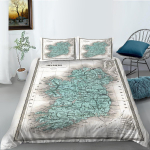 3D World Map voodipesukomplekt k&otilde;rglahutusega digiprindiga udusulgedega tekikott padjap&uuml;&uuml;r 2 v&otilde;i 3 t&uuml;kki AU180 * 210 t&auml;issuuruses kodukaunistus Baby 100x135cm