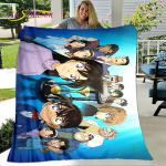 Anime Detective Conan Cartoon pehme pl&uuml;&uuml;sist tekk, flanelltekk elutuppa magamistuppa voodi diivan, piknikukate 3D 130x150cm