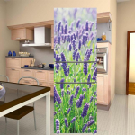 Valge lillega k&uuml;lmikuukse kaunistused Elegantsed lilled K&uuml;lmkapi kleebis Isekleepuv seinakleebised Vin&uuml;&uuml;ltapeet Seinapilt 60x150cm