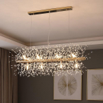 Firefly Crystal Lamp s&ouml;&ouml;gituba Lihtne kaasaegne v&otilde;ilille s&ouml;&ouml;gilaud Light Luksuslik valgustus V&otilde;rk Red restorani l&uuml;hter kuld