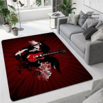 V&auml;rvilised kitarri 3D-prinditud vaibad elutuppa libisemiskindla ala Vaibad Magamistoa voodi k&otilde;rval Kaasaegne kodukaunistus pestavad p&otilde;randamatid 120x160cm