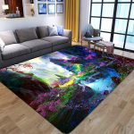 Unen&auml;olised vaibad P&otilde;randamatt lilla lillega vaip libisemiskindel sissep&auml;&auml;su uksematt Elutuba Magamistuba Voodi Kodukaunistus Pestavad vaibad 150x220cm