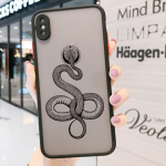 Snake Black Matt telefoni&uuml;mbris iphone SE 2020 6S 7 8 Plus jaoks iPhone 12 13 mini 11 pro max X XR XS Max p&otilde;rutuskindlad tagakaaned iphone 6plus 6splus