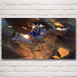 L&otilde;uend Hayao Miyazaki Anime Printsess Mononoke Metsakunst Siidist plakatid ja prindid Kodukaunistused Seinapildid elamiseks Ilma raamita 20*40cm