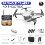 2024. aasta uus E88 RC minidroon lainurk &uuml;he/kahe kaameraga optilise voolu positsioneerimine WiFi FPV helikopteriga kokkupandav selfie Quadcopteri m&auml;nguasi single camera 1 battery hall