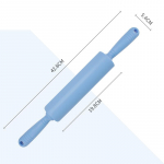 Plastikust k&auml;epidemega taignarull Mittenakkuva silikoonist s&otilde;tkumispulk suhkruga nahk nuudlid Koogirull K&uuml;psetust&ouml;&ouml;riistad Fondant taignarull 43x5cm Blue