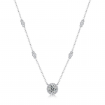 Mosan Diamond 925 Sterling Silver kaelakee, naiste t&auml;ist&auml;heline &uuml;mmargune kott ripatsiga suvised aksessuaarid