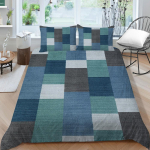 3D pere voodipesu, &uuml;heinimesevoodi t&auml;issuuruses vintage graafilise tr&uuml;kiga voodipesu geomeetrilise mustriga padjap&uuml;&uuml;r ja tekikate pestav kodukaunistus UK Single 135x200cm