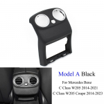 W205 tagakonsooli vahelduvvoolu &otilde;huava v&auml;ljalaskeava katte v&auml;limine raami paneeli trimm Mercedes BENZ C klassi sedaani kupee 2014 2015 2016 jaoks Model A-Black