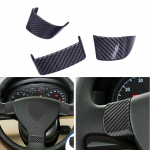 3tk auto stiilis s&uuml;sinikkiust tekstuuriga sisemine roolipaneeli katte trimm VW Golf 5 MK5 Passat B6 Jetta MK5 jaoks