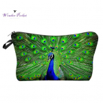 Rippuv auk, sile t&otilde;mblukuga kosmeetikakott Pol&uuml;esterpaabulinnu sulgedega tr&uuml;kiga suure mahutavusega iluk&auml;ekott 3