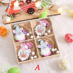 4 tk/komplekt Lihav&otilde;ttej&auml;nes puidust rippuvad kaunistused J&auml;nku lihav&otilde;ttepidu meisterdamine lastele kingitus