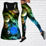 Crystal Earth Print joogariietus naistele Mood Treening Retuusid Fitness Sport Vabaaja joogap&uuml;ksid 7XL
