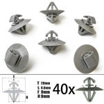 Plastklambrid Opel Vivaro Renault Trafic Iveco k&uuml;ljeliistule Alumise kaitse ukse trimmipaneeli kinnitusdetailid 7703077421 500326896 40PCS