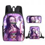 Demon Slayer Anime Seljakott Kimetsu No Yaiba Kotid Kamado Tanjirou &Otilde;pilaste Koolikotid T&uuml;drukutele Poistele Kolmeosaline m&auml;rkmikukott 3pcs