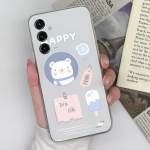 &Uuml;mbris Samsung Galaxy S6 S7 edge+ S23 S22+ Ultra J3 4 5 6 armsa p&otilde;rutuskindla l&auml;bipaistva silikoonist telefonikaane multifilmi mustriga Samsung Coque kaitseraua jaoks Samsung S21+