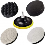 Poleerimispadjad Poleerimisk&auml;snpadjad Autopoleerimismasinad Villapuhvrid Poleerimispadjad Professionaalsete autopoleerijate komplekt koos M14 puuriadapteriga - 125 mm 5 tolli 12x14x12cm