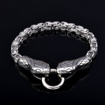 Meeste domineeriv roostevabast terasest viikingi mao peaga k&auml;ev&otilde;ru B&uuml;tsantsi kuninga keti k&auml;ev&otilde;ru 23CM