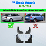Komplekt vormitud auto porilappide jaoks Skoda Octavia A7 5E 2013-2018 Porilapid Pritsmekaitsed Porilapid Porilauad Poritiivad eesmised taga 2013-2018