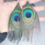 Bohemian Peacock sulgedest k&otilde;rvar&otilde;ngad Exaggerated Retro Ethnic Handmade Earrings h&otilde;be