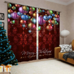 Uusaasta j&otilde;uluvana Punane lumi &otilde;huke varjutav aknakardinad elutoa magamistoa sisekujunduseks W138xH100cm&Rings Top