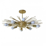 8 tulega k&auml;sitsi valmistatud vintage lae keskpaiga toorkuldne Sputnik l&uuml;hter valgusti moodne valgustus keskpaiga modernismi lamp messing