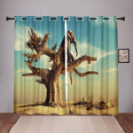 Paks 90% varjutus Loodus Hirved Loomad Mets Roheline PuuPimetav aknakardin Magamistoa Elutoa Vannitoa K&ouml;&ouml;k Ukseesik W50 X H130(CM)X2&Hook