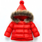 Mood Baby Boys Girls Talvemantel Paks karv polsterdatud talvejope 130 punane