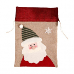 J&otilde;ulukinke kott Kvaliteetne lumememm/p&otilde;der/j&otilde;uluvana mustriga pingutusn&ouml;&ouml;r kangast kommide pakkimiskotid j&otilde;uluripats S Santa Claus