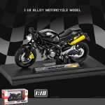 1/18 Scale Monster 795 Diecast Mootorratta mudelm&auml;nguasi lastele V&auml;ikelastele poistele T&uuml;drukutele Kingikogu 1/18- 11.5x6x4.3cm valge