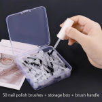 &Uuml;hekordne k&uuml;&uuml;nelakipintsel K&uuml;&uuml;nelaki pudeli asenduspintsel K&uuml;&uuml;nekunsti pintsel Vedel aplikaatorid Manik&uuml;&uuml;ri t&ouml;&ouml;riistad 50PCS/BOX