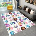 Armas Gabbys Dollhouse multifilmi vaibavaip kodu elutuppa magamistoa diivani uksemati sisekujundus, laste m&auml;nguala vaip libisemiskindel p&otilde;randamatt 100x150cm