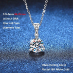 Trendikas GRA sertifikaadiga 3 haruga 1-2CT D v&auml;rvi moissanite ripatsiga kaelakee naistele S925 h&otilde;bedast teemant kaelakeed 41-50cm&2CT 8mm blue