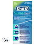 Oral-B Superfloss Hambafloss, 50 tk, 6 tk blue