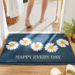 Daisy Print Mat Home Vannimatt Libisemisvastane Absorbent Vannitoavaip Pehme M&auml;luvahust vaip K&ouml;&ouml;k WC P&otilde;randa sisekujundus Pestav matt 40x60cm