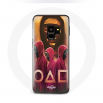 Samsung S9 pluss Squid Game Maskide &uuml;mbris, kolmnurkne ruut ja ringjoonis