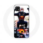 &Uuml;mbris Samsung Galaxy A22 5G Vormel 1 Max Verstappen F1 Racing Driveri jaoks must punane kollane