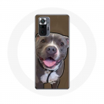 Coque pour Xiaomi Redmi Note 10 Pro Chien Pitbull Blanc gris