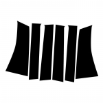 L&auml;ikivad mustad akna uksesammas BC samba postikatte katte kleebised Mitsubishi Pajero Sport Montero Sport 2016-2023 stiilile