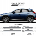 MAZDA CX-3 &ndash; kroomitud k&uuml;ljeukse trimmiribade keskus
