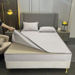 Veekindel madratsikate t&otilde;mblukuga Kuus k&uuml;lge t&auml;ielikult &uuml;mbritsev madratsikaitse Tugev tolmulestade vastu ja hingav Voodilinatele 2xPillowcase 48x74cm
