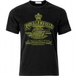 Royal Enfield Vintage Style Mootorratta must Unisex T-s&auml;rk S