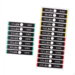 Weight Stack Labels 5kg to 100kg Number Stickers with Pin Hole for Strength Training Exercise