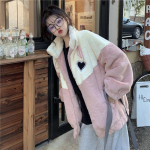WTEMPO T&uuml;drukute Korea Kawaii S&uuml;dametikandiga kampsunid Naiste Sweet Soft Plus sametist vabaaja paksud t&otilde;mblukuga mantlid M roosa