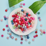 Unisex moek&otilde;rvar&otilde;ngad ehted k&auml;sitsi valmistatud 6/8 mm DIY vaher&otilde;ngas lahtised helmed mood akr&uuml;&uuml;l &uuml;mmargune 200/100 tk / pakk kaelakee k&auml;ev&otilde;ru jaoks 6mm mitmev&auml;rviline