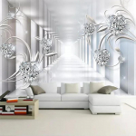 3D abstraktne ruumitapeet Euroopa stiilis lilledega teemantseinatapeet Elutoa teleri taustapilt 200 cm(W) x 140 cm(H)
