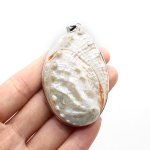 1 tk Natural Shell ripats, k&auml;sitsi valmistatud ovaalsed amuletid ehete valmistamiseks DIY kaelakee tarvikud k&auml;sit&ouml;&ouml; 35x55 mm 35x55mm
