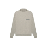 Fear of God Essentials Fw21 Pusa Mockneck Peegeldava Logoga Fliisist Dressipluus Unisex Dressipluus Dark-Heather-Oatmeal FOG-FW21-188 L